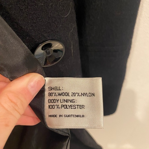 Larry Levine Wool Blend Peacoat Size 4 EUC - Picture 3 of 4
